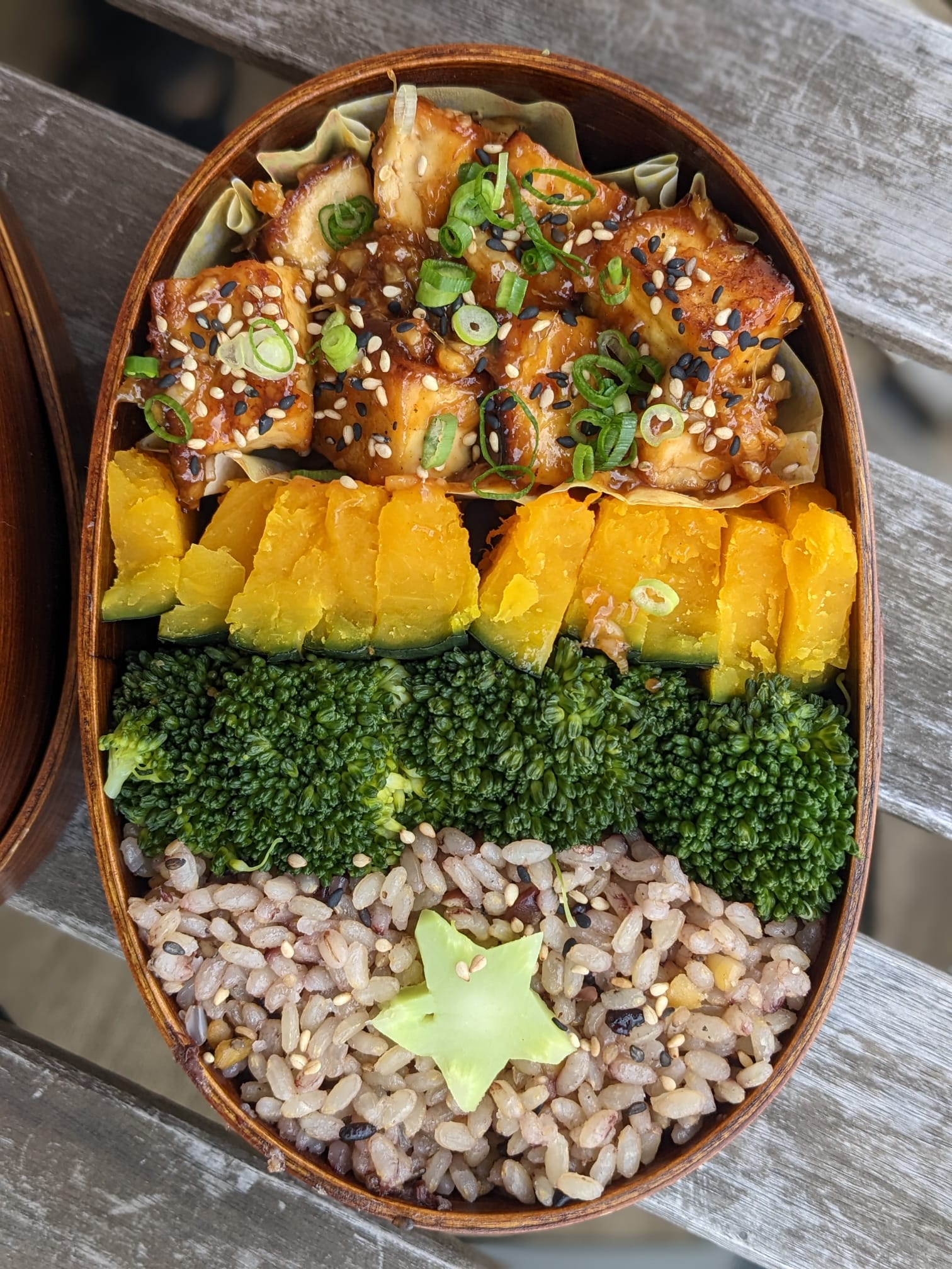 Japanese Bento With Orange Glazed Tofu